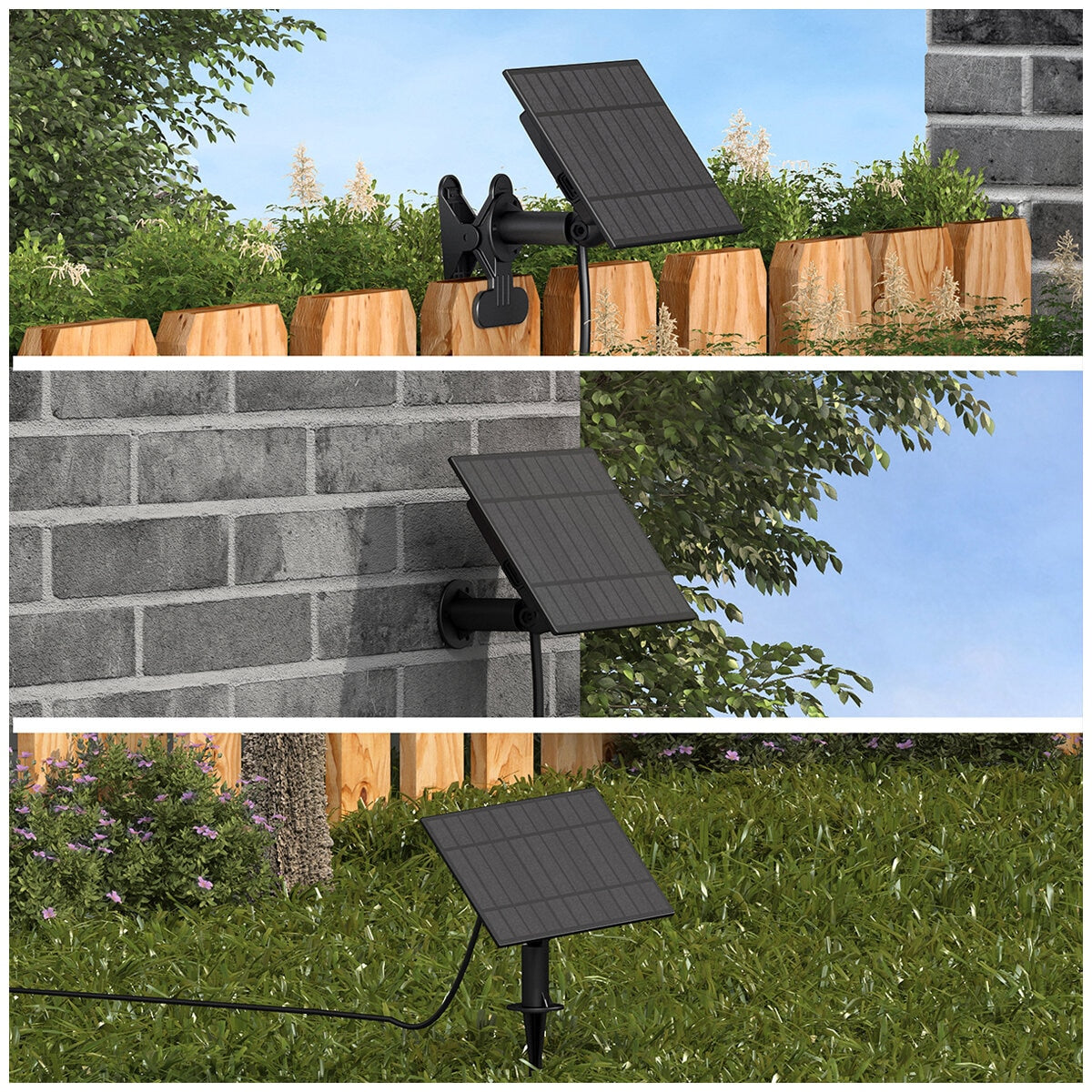 Artika Blaze Outdoor Solar Light Black OUT-BZSO-C6BL | 20 LED Bulbs, 12.8m String, 4 Modes, USB-C Recharge, 300 Lumens