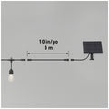 Artika Blaze Outdoor Solar Light Black OUT-BZSO-C6BL | 20 LED Bulbs, 12.8m String, 4 Modes, USB-C Recharge, 300 Lumens - SuperSaverAU - view 2