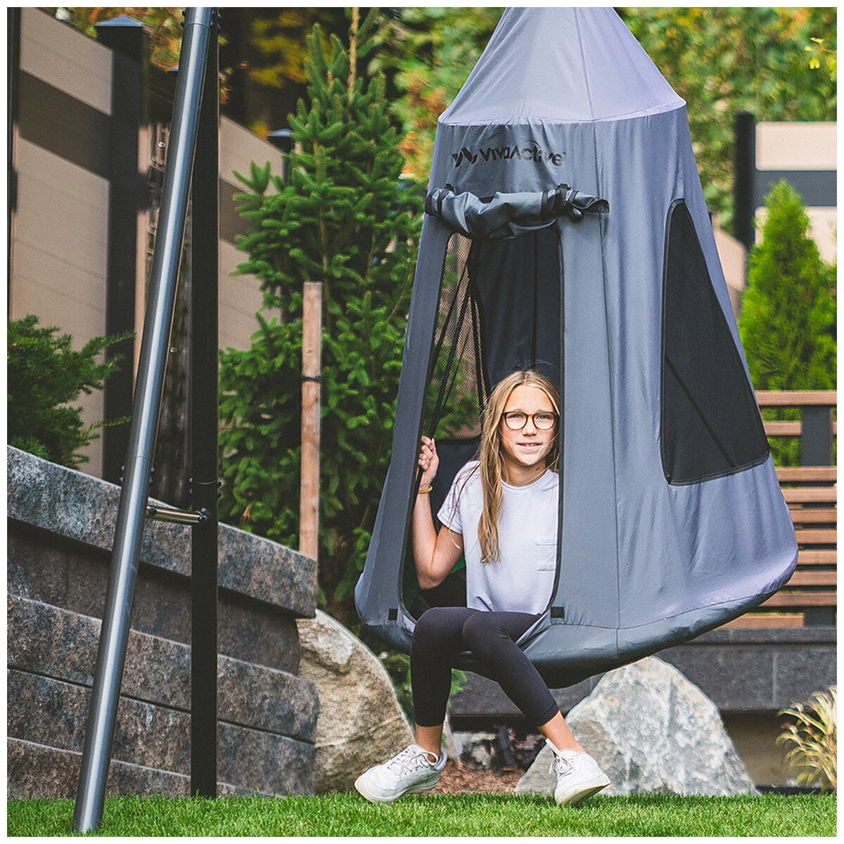 Gobaplay TitanFlex Swing Set GP0001K11 - Durable, Stylish, Weatherproof, Ages 3+