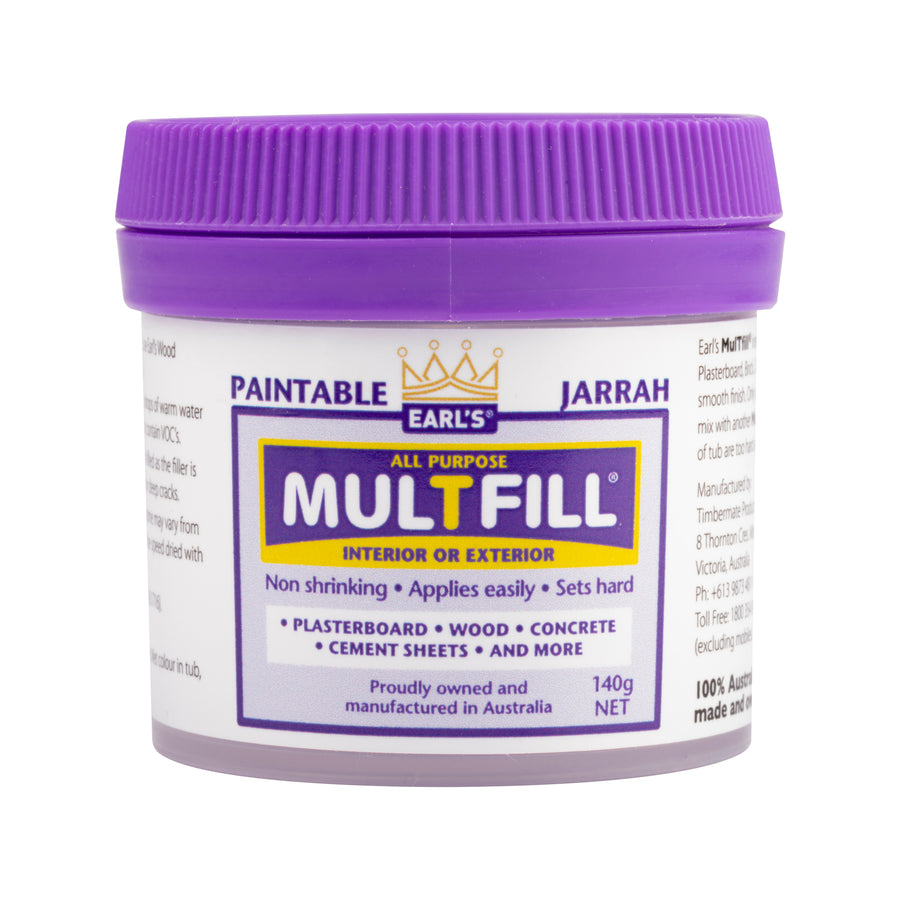 Earl's MulTfill Ready To Use Filler 140g Jarrah Water Based