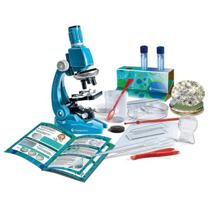 Clementoni Science And Play Super Microscope Kit with Professional 1,200x Magnification, LED Light, and 50+ Experiments
