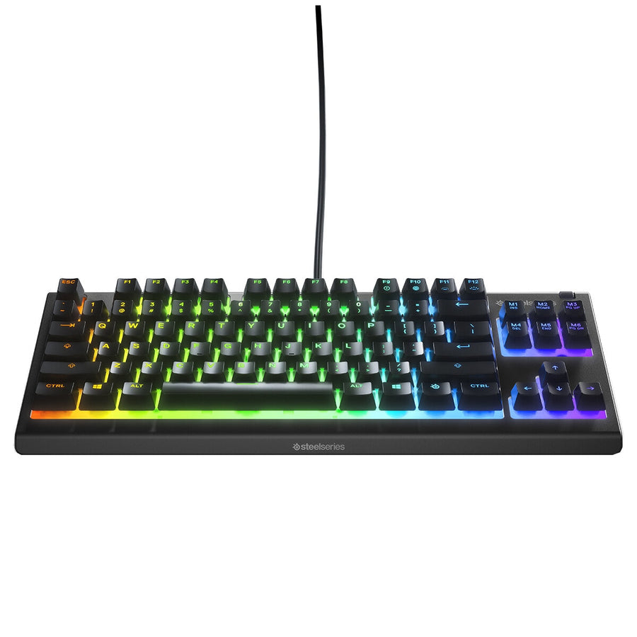 SteelSeries Apex 3 TKL RGB Gaming Keyboard Black - 8-Zone RGB, IP32 Water Resistant, Whisper Quiet Switches - SuperSaverAU - view 1