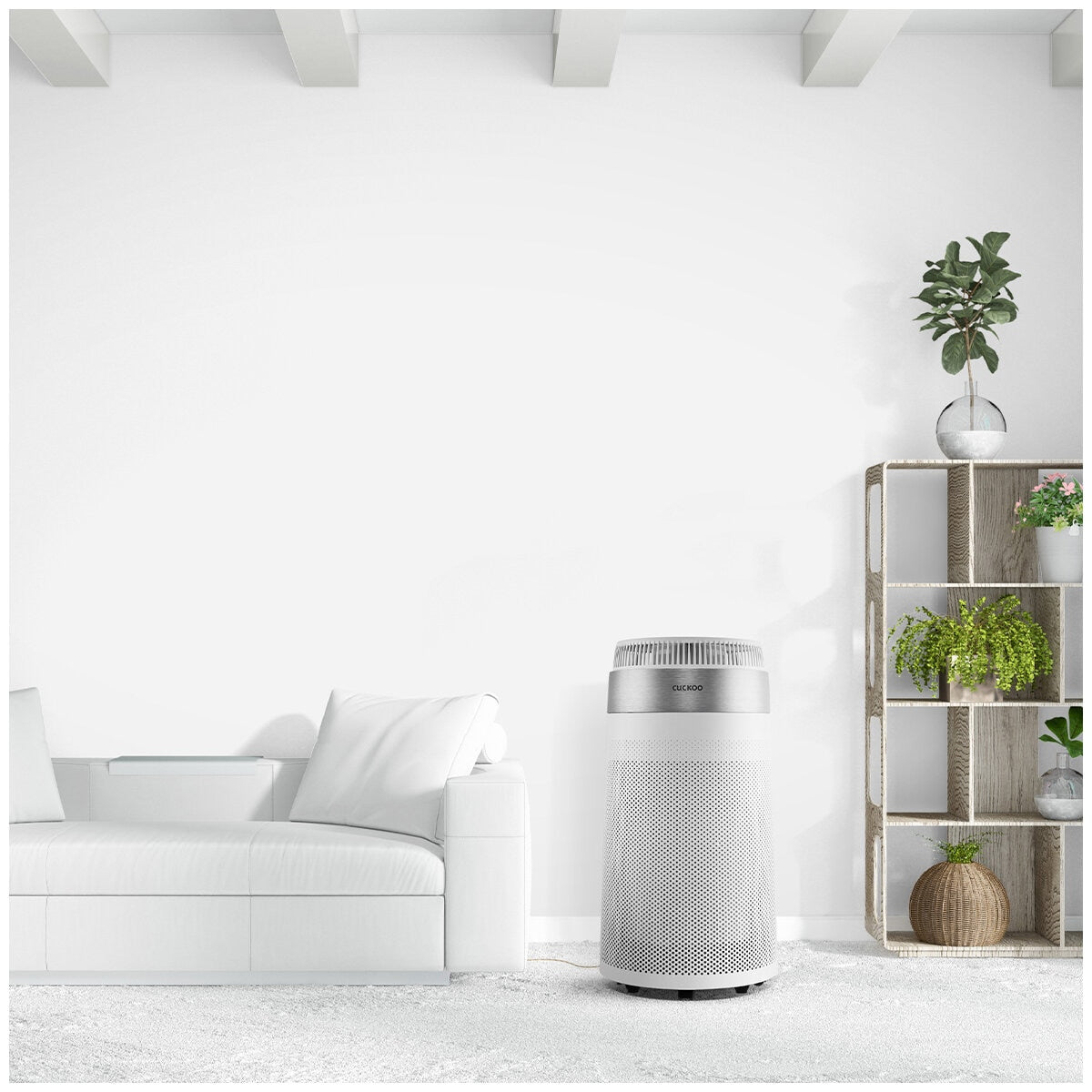 Cuckoo H14 True HEPA Large Room Air Purifier CAC-D2020FW | Extensive Coverage, Air Quality Monitoring, Filtration Efficiency, Versatile Modes