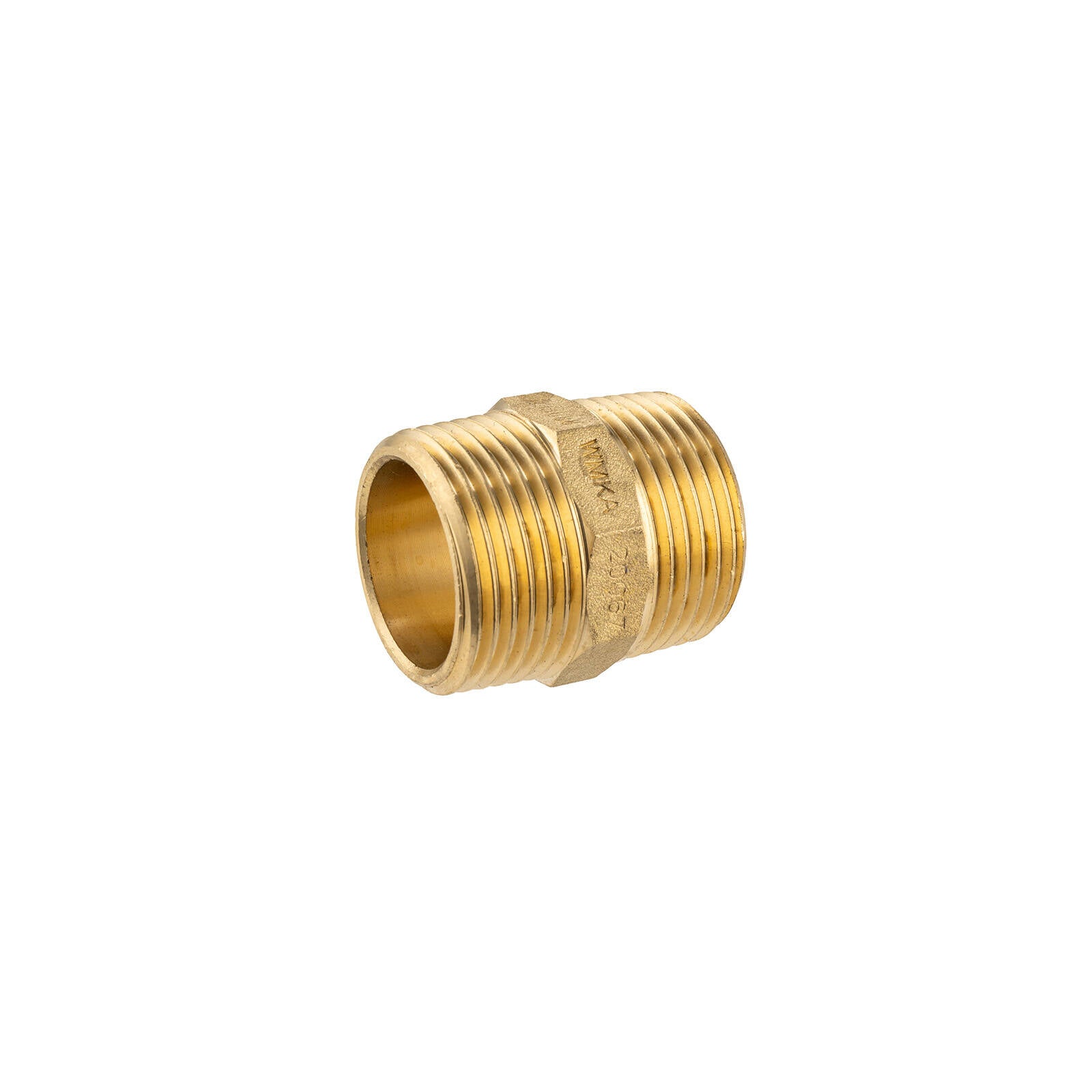 Brasshards 25mm Brass Threaded Hexagon Nipple Lead Free