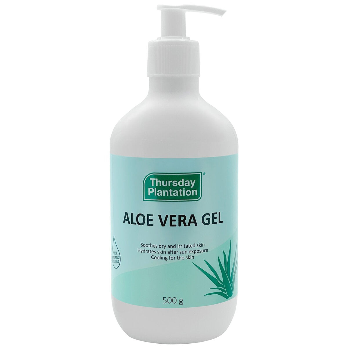 Thursday Plantation Aloe Vera Gel 500g TTAG500-CO - 95% Natural, Soothes & Hydrates Skin