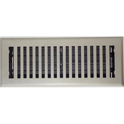 Accord Floor Vent - 10 x 30cm - Steel - Satin Nickel Finish - SuperSaverAU - view 1