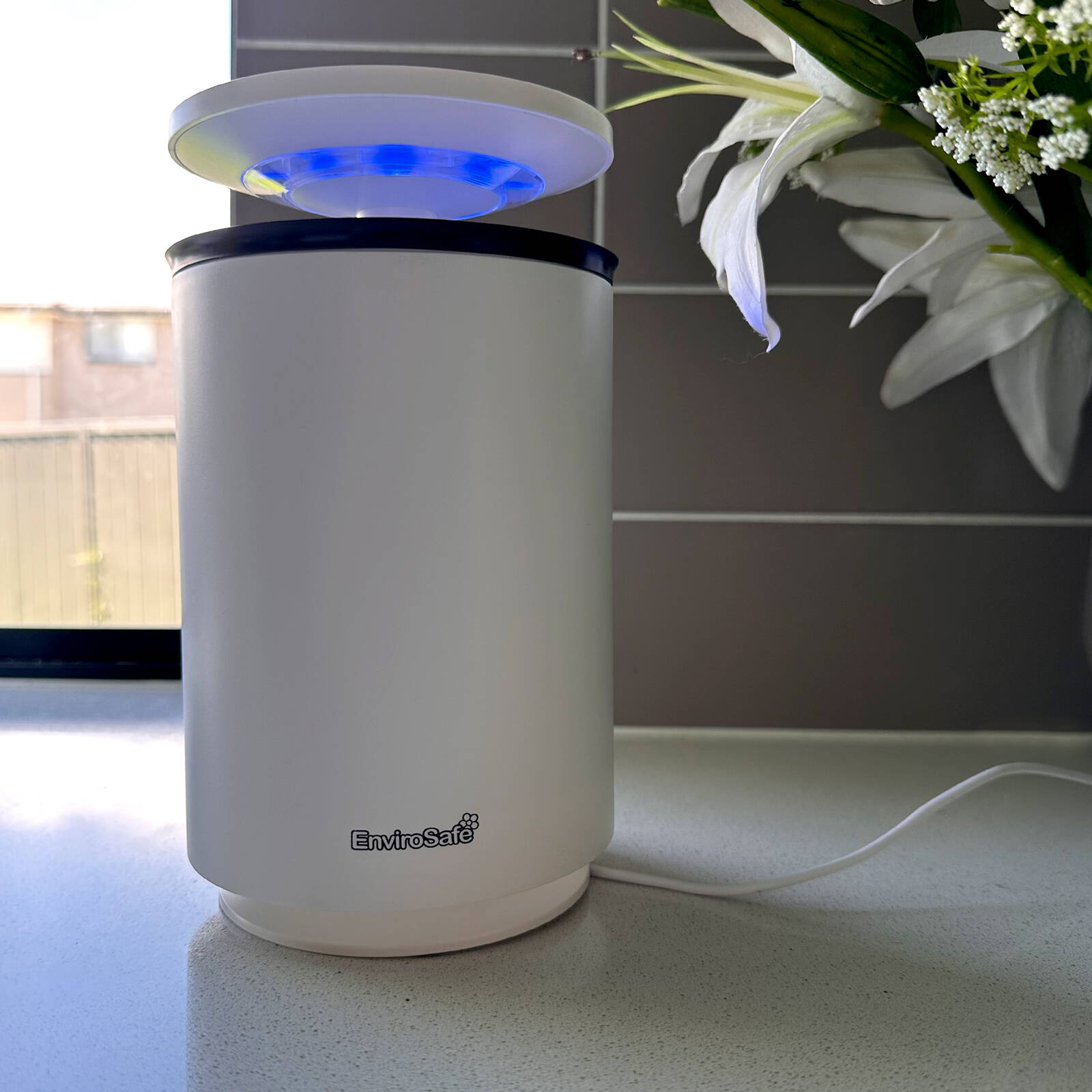 Envirosafe Indoor Mosquito Trap, Chemical-Free, UVA LED with Quiet Fan