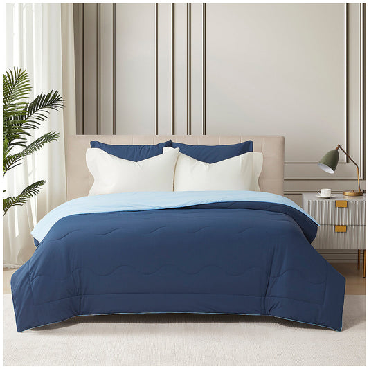 Hotel Grand EternaCool Cooling Comforter Queen 130511 - Dress Blue, Lightweight, Machine Washable