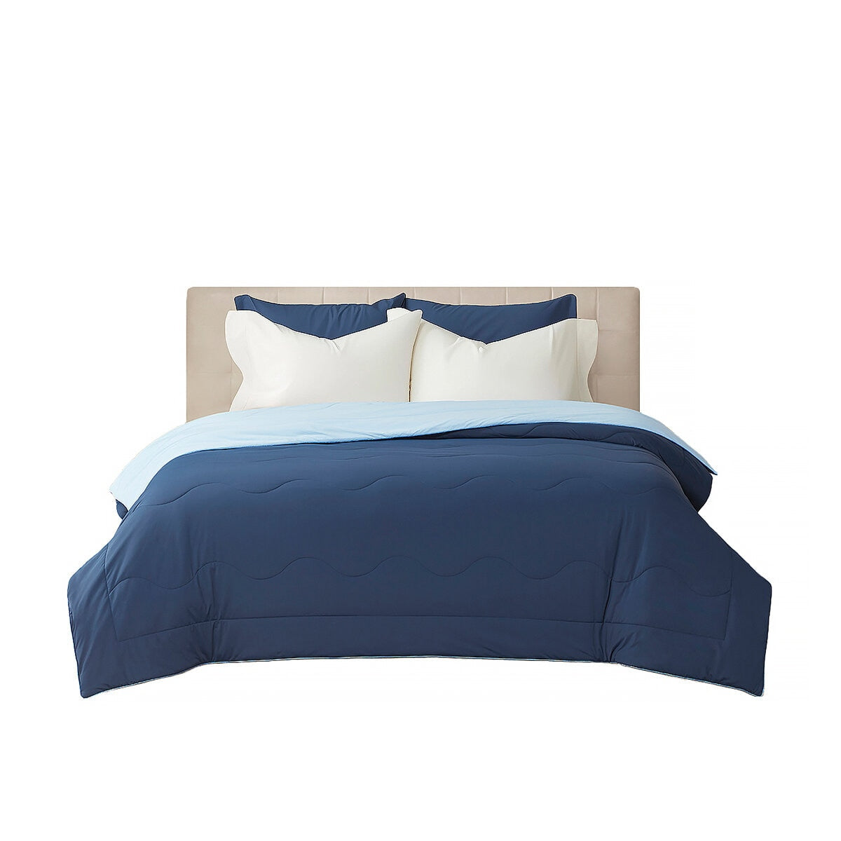 Hotel Grand EternaCool Cooling Comforter Queen 130511 - Dress Blue, Lightweight, Machine Washable