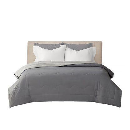 Hotel Grand EternaCool Cooling Comforter Queen Grey 130511 - Lightweight, Cool Touch, Machine Washable