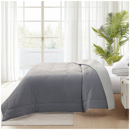 Hotel Grand EternaCool Cooling Comforter Queen Grey 130511 - Lightweight, Cool Touch, Machine Washable