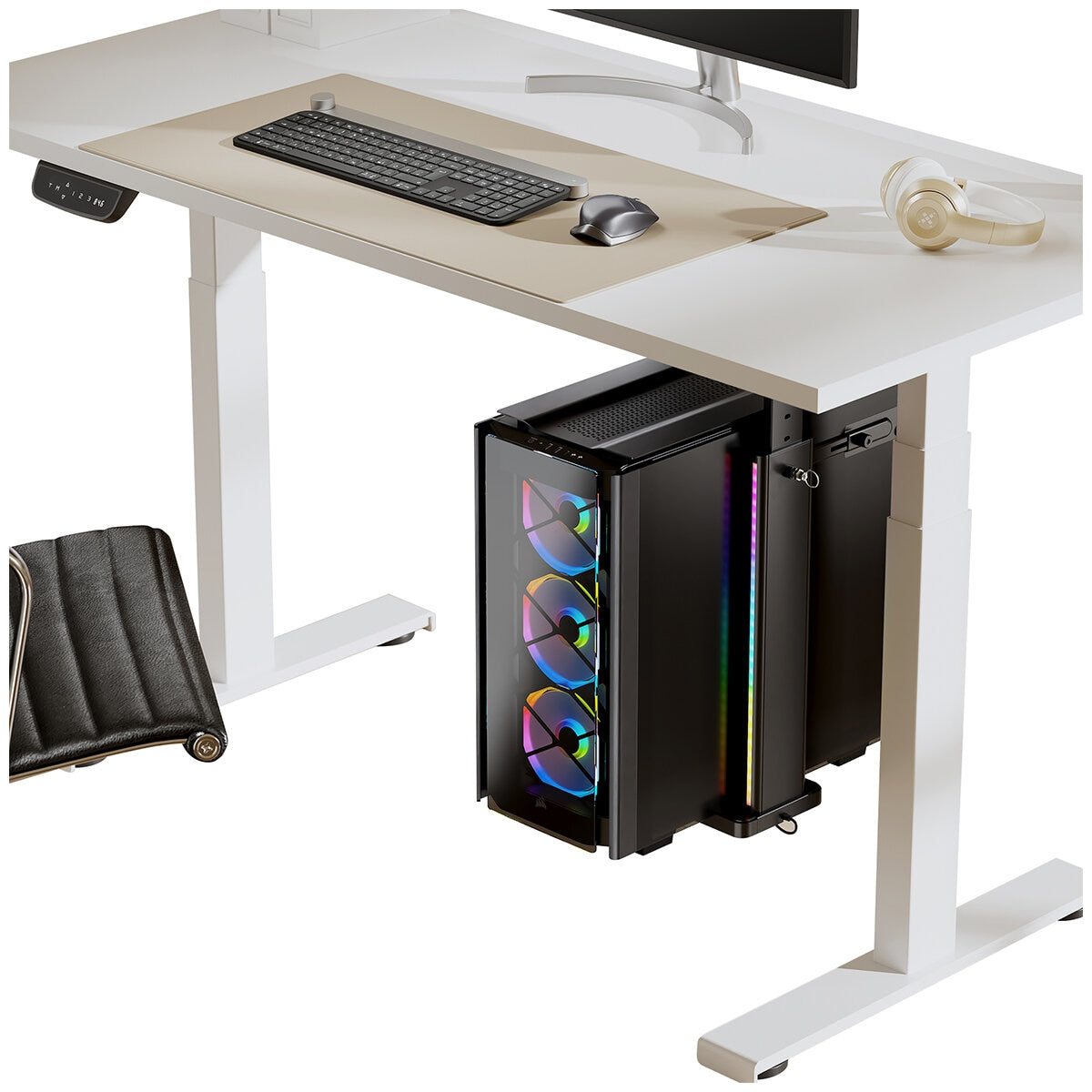 mbeat Activiva RGB Ultra-Wide Gaming PC Mount ACA-MNT-RGB01K, Adjustable, RGB Lighting - SuperSaverAU - view 4
