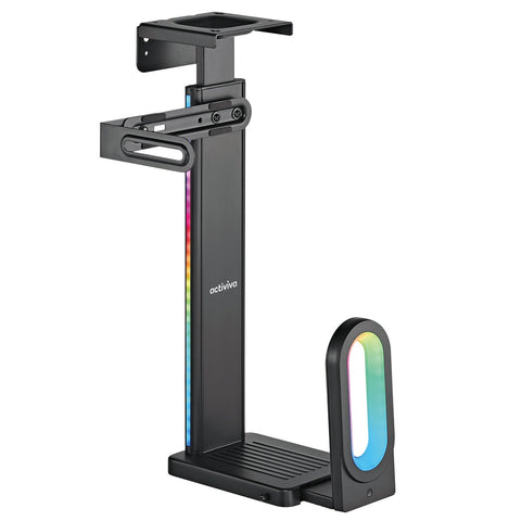 mbeat Activiva RGB Ultra-Wide Gaming PC Mount ACA-MNT-RGB01K, Adjustable, RGB Lighting - SuperSaverAU - view 2
