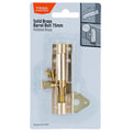 Taskmaster 75mm Polished Brass Barrel Bolt