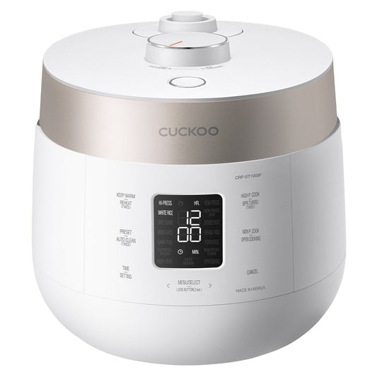 Cuckoo 10-Cup Twin Pressure Rice Cooker CRP-ST1009F, Smart Tech, 16 Modes, Stainless Steel