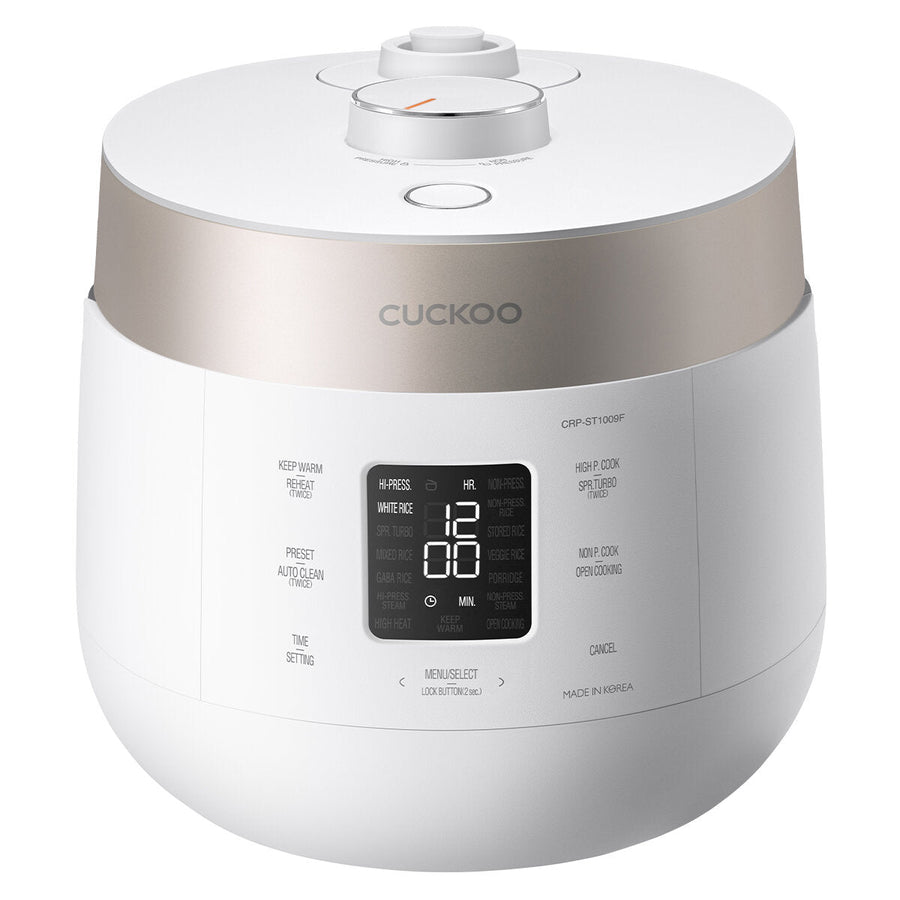 Cuckoo 10-Cup Twin Pressure Rice Cooker CRP-ST1009F, Smart Tech, 16 Modes, Stainless Steel - SuperSaverAU - view 1
