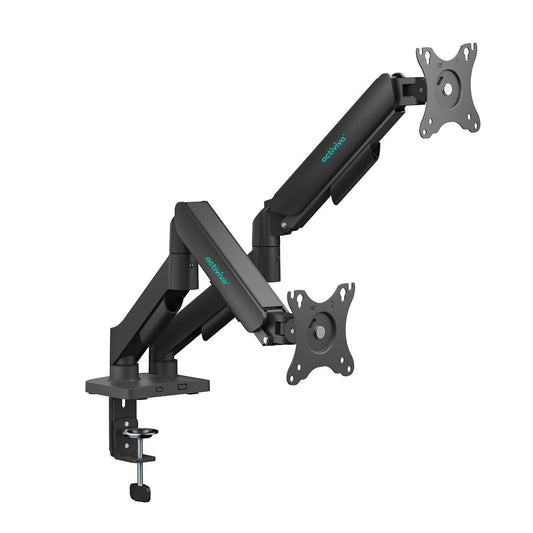 mbeat Activiva Ergolife Dual-Screen Gas Spring Monitor Arm ACA-MMA-DGC22K, 17-32" VESA, 360° Rotation