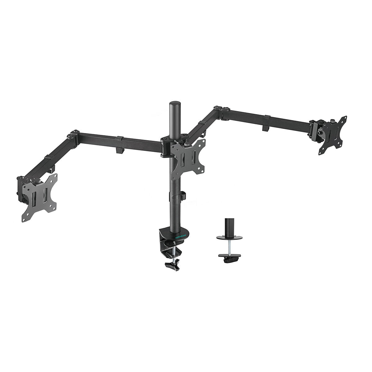 mbeat Activiva Triple-Screen Monitor Arm for 13-27 inch Screens, Steel, Clamp/Grommet - SuperSaverAU - view 1