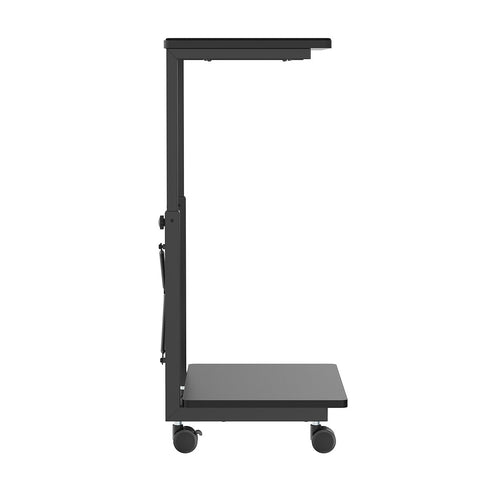 mbeat Activiva Height Adjustable PC and Printer Storage Stand, 7-Level Height, 40kg Capacity, Rolling Design, Matte Black - SuperSaverAU - view 2