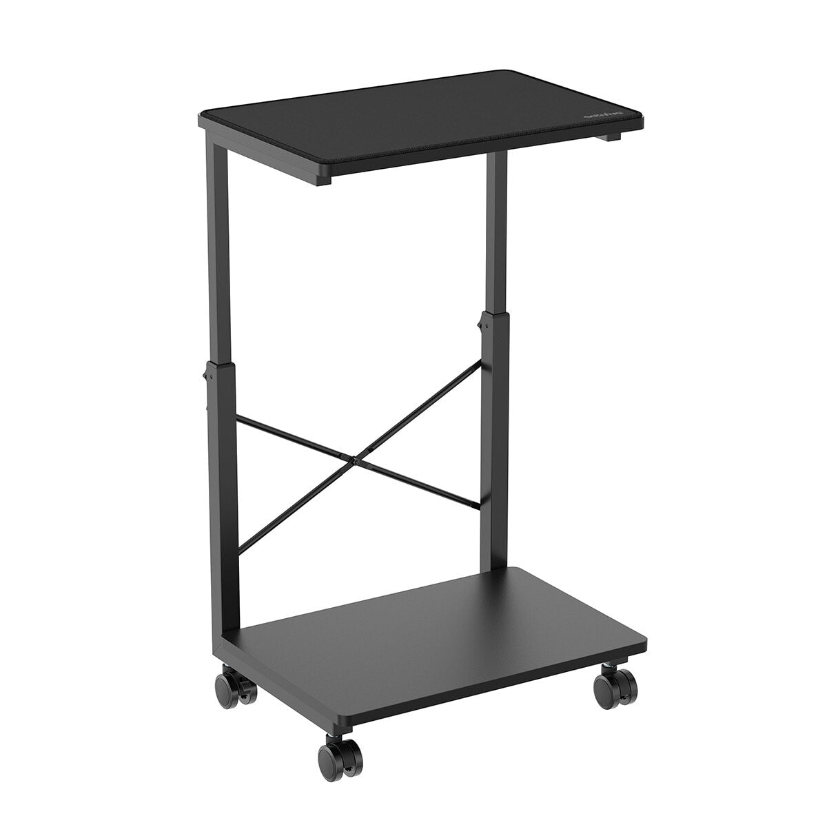 mbeat Activiva Height Adjustable PC and Printer Storage Stand, 7-Level Height, 40kg Capacity, Rolling Design, Matte Black - SuperSaverAU - view 3