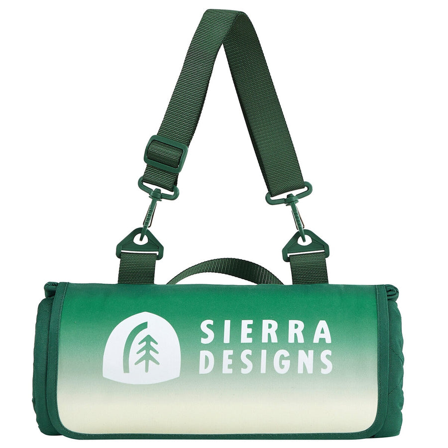 Sierra Designs Outdoor Blanket Green, Waterproof, 1828 x 1828 mm, Carry Strap - SuperSaverAU - view 1