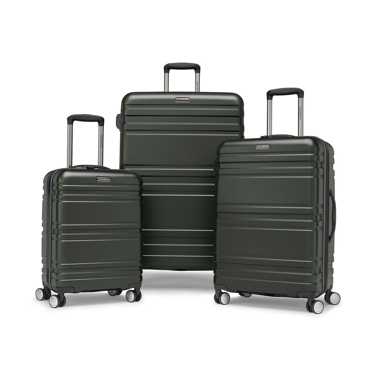Samsonite Parallax 3-Piece Luggage Set, Forest Green, TSA Locks, Spinner Wheels, Model 156733