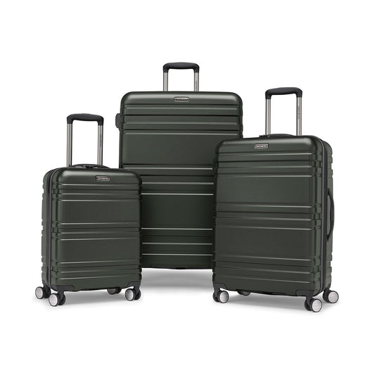 Samsonite Parallax 3-Piece Luggage Set, Forest Green, TSA Locks, Spinner Wheels, Model 156733