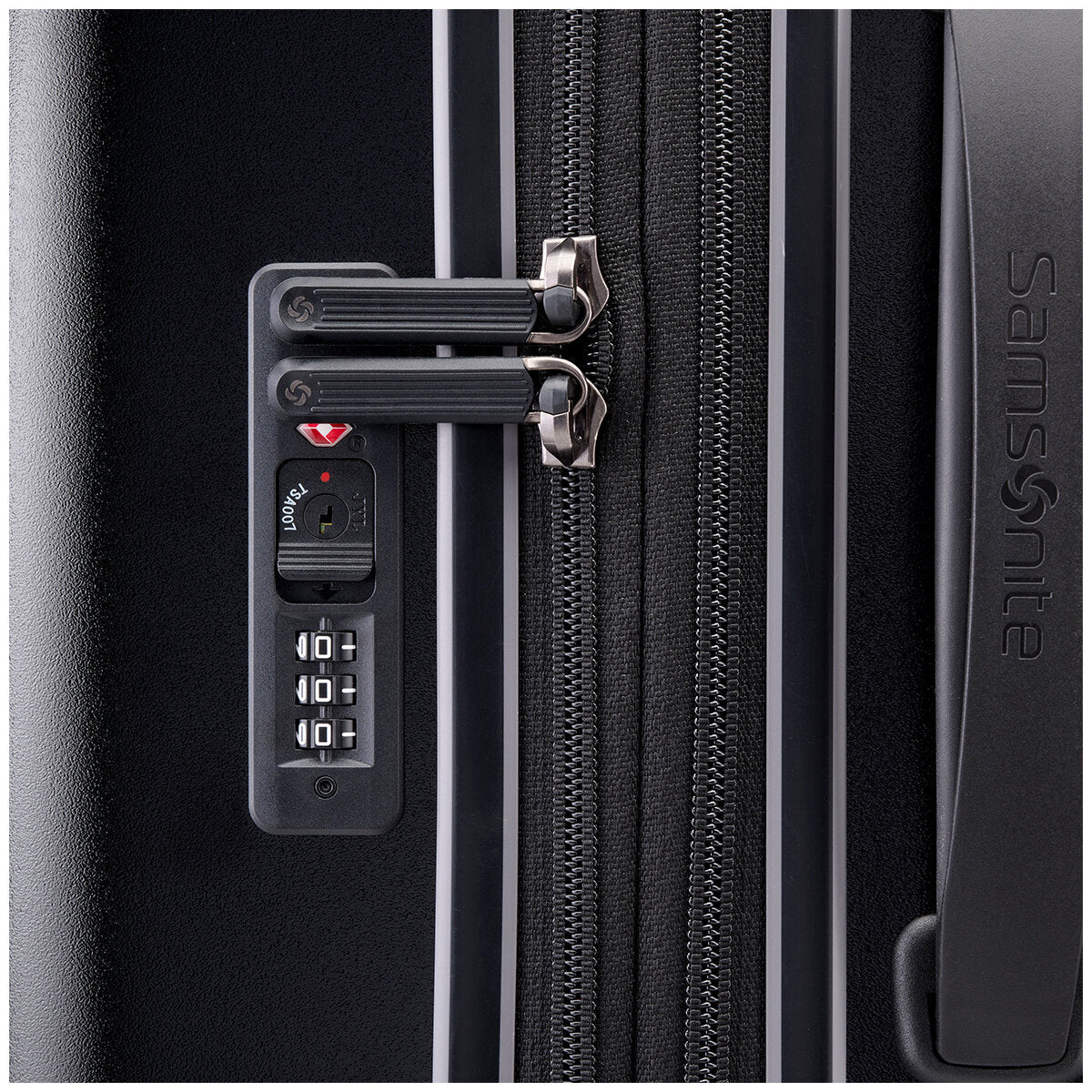 Samsonite Parallax 3-Piece Hardside Luggage Set, Black, Model 156733, Eco-Friendly Spinner