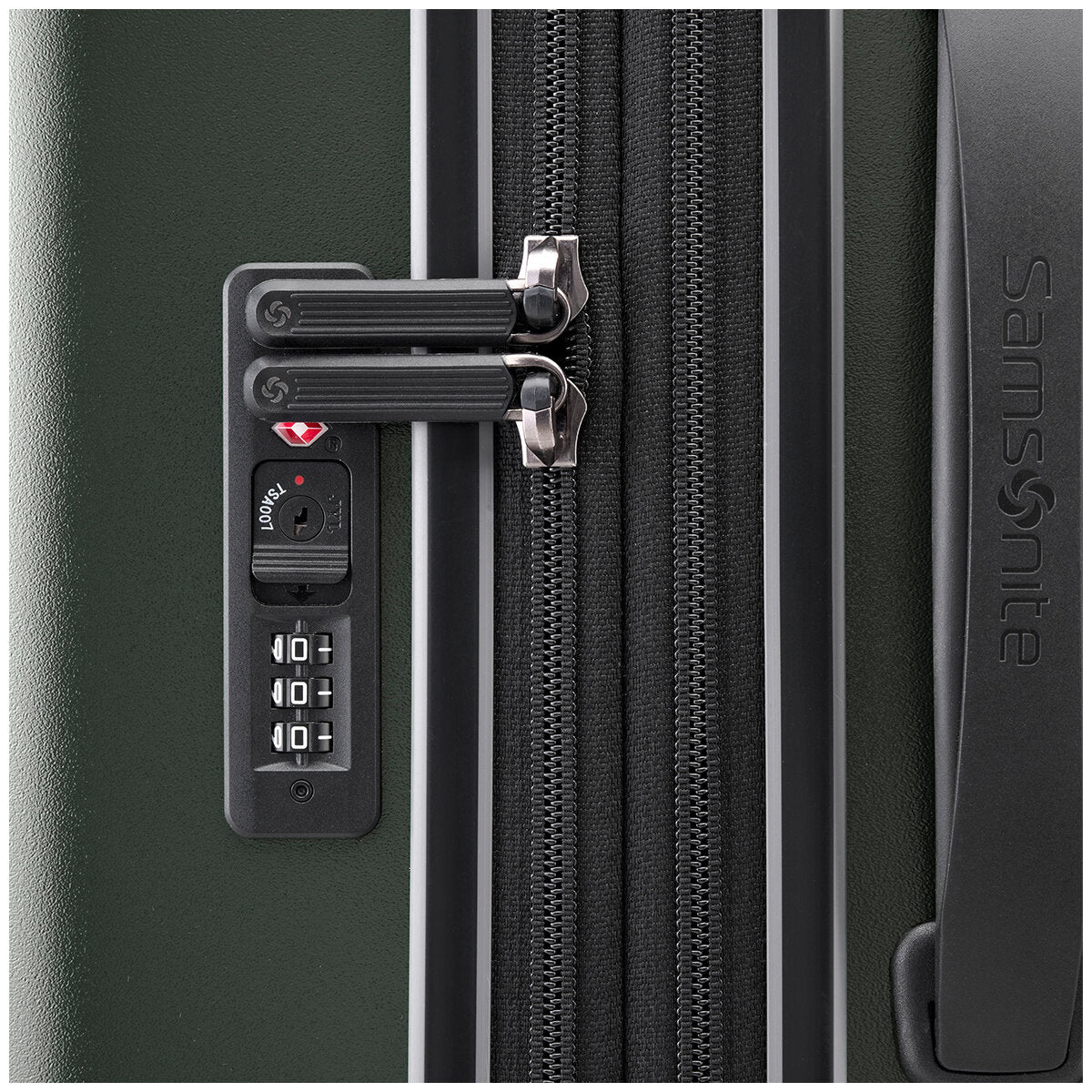 Samsonite Parallax 3-Piece Luggage Set, Forest Green, TSA Locks, Spinner Wheels, Model 156733