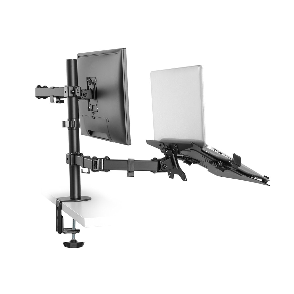 mbeat Dual-Screen Articulating Monitor Arm with Laptop Holder, 13-32 inch, Steel - SuperSaverAU - view 3