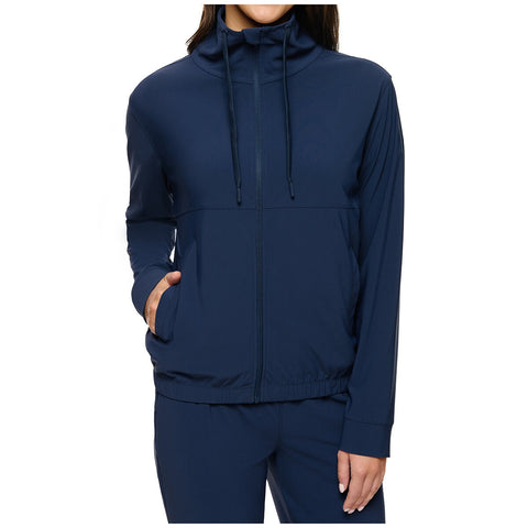 Kirkland Signature Ladies Active Zip Jacket Total Eclipse, 4-Way Stretch, Moisture-Wicking - SuperSaverAU - view 2
