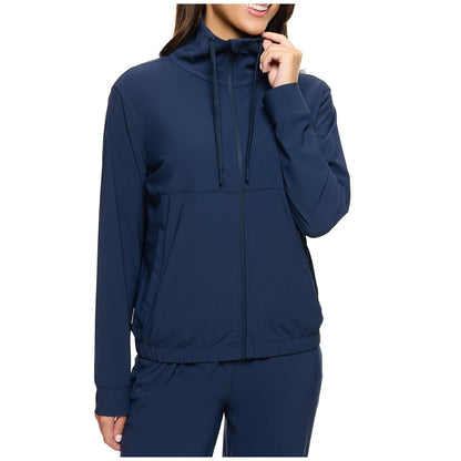 Kirkland Signature Ladies Active Zip Jacket Total Eclipse, 4-Way Stretch, Moisture-Wicking