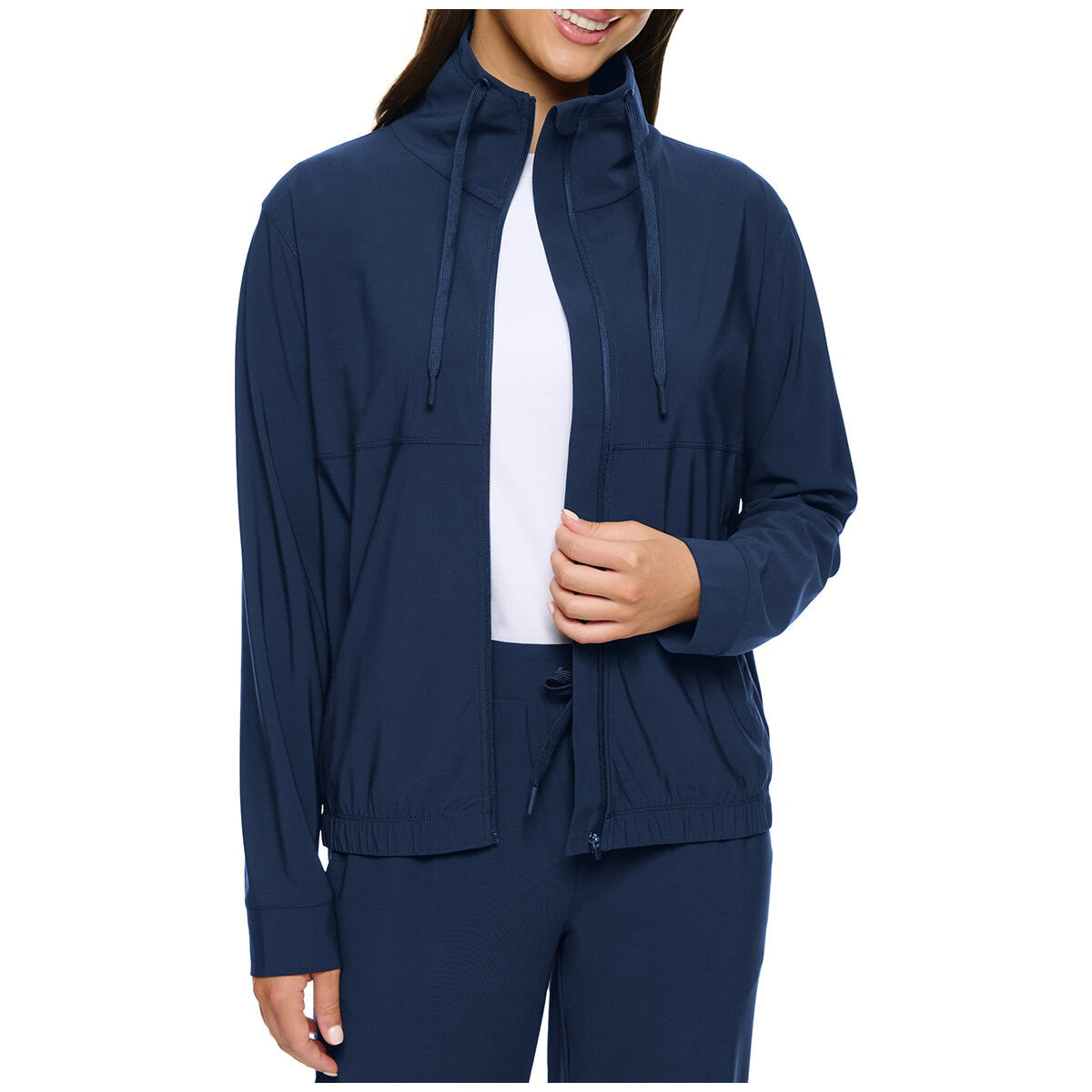 Kirkland Signature Ladies Active Zip Jacket Total Eclipse, 4-Way Stretch, Moisture-Wicking
