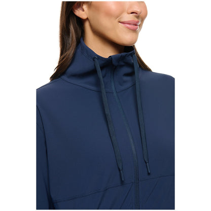 Kirkland Signature Ladies Active Zip Jacket Total Eclipse, 4-Way Stretch, Moisture-Wicking