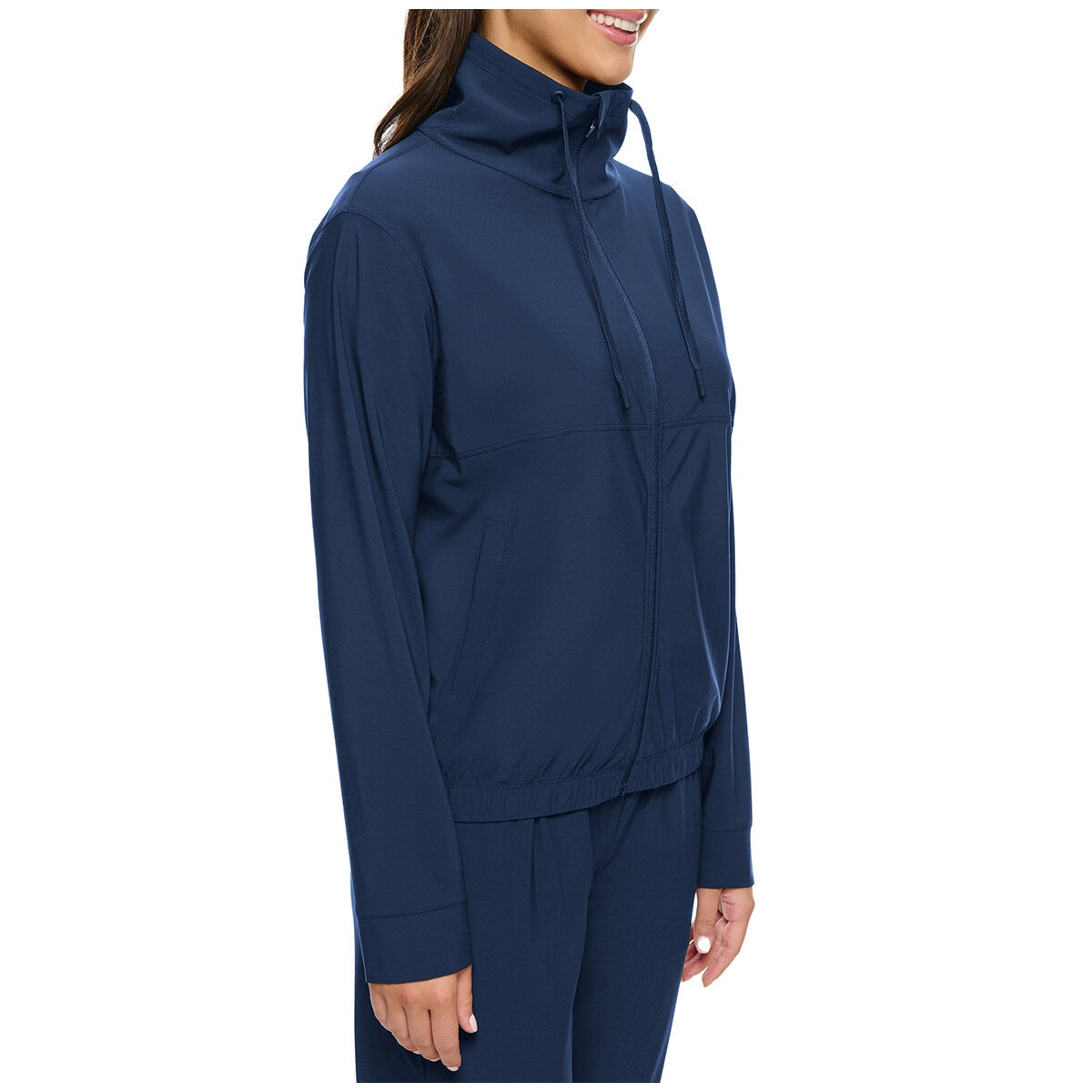 Kirkland Signature Ladies Active Zip Jacket Total Eclipse, 4-Way Stretch, Moisture-Wicking