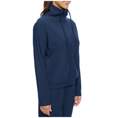 Kirkland Signature Ladies Active Zip Jacket Total Eclipse, 4-Way Stretch, Moisture-Wicking