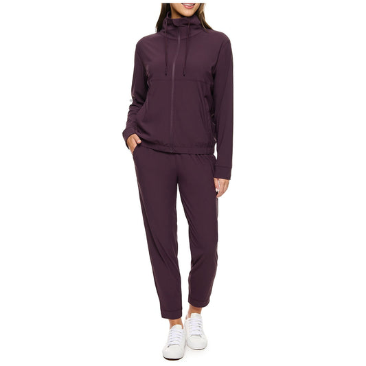 Kirkland Signature Ladies Active Zip Jacket Prune, 4-Way Stretch, Moisture-Wicking