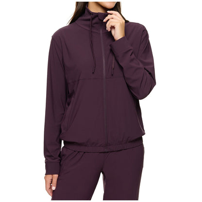 Kirkland Signature Ladies Active Zip Jacket Prune, 4-Way Stretch, Moisture-Wicking