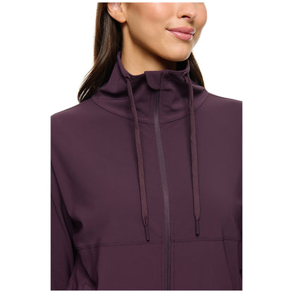 Kirkland Signature Ladies Active Zip Jacket Prune, 4-Way Stretch, Moisture-Wicking