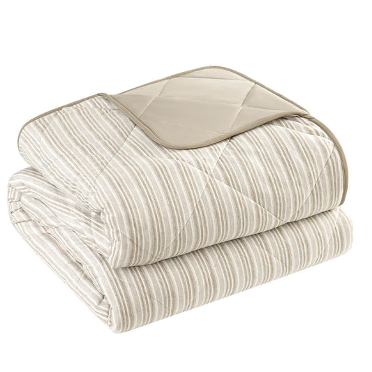 Pem America Cooling Blanket King Tan - Soft, Cooling, Machine Washable, 245x210 cm