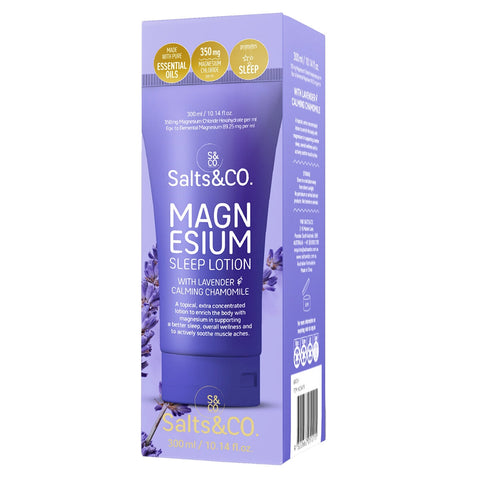 Salts & Co Magnesium Sleep Lotion 300ml - 35% Magnesium, Vegan, 350mg/ml, All Ages - SuperSaverAU - view 2