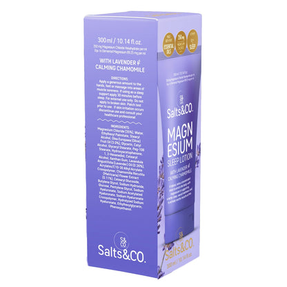 Salts & Co Magnesium Sleep Lotion 300ml - 35% Magnesium, Vegan, 350mg/ml, All Ages