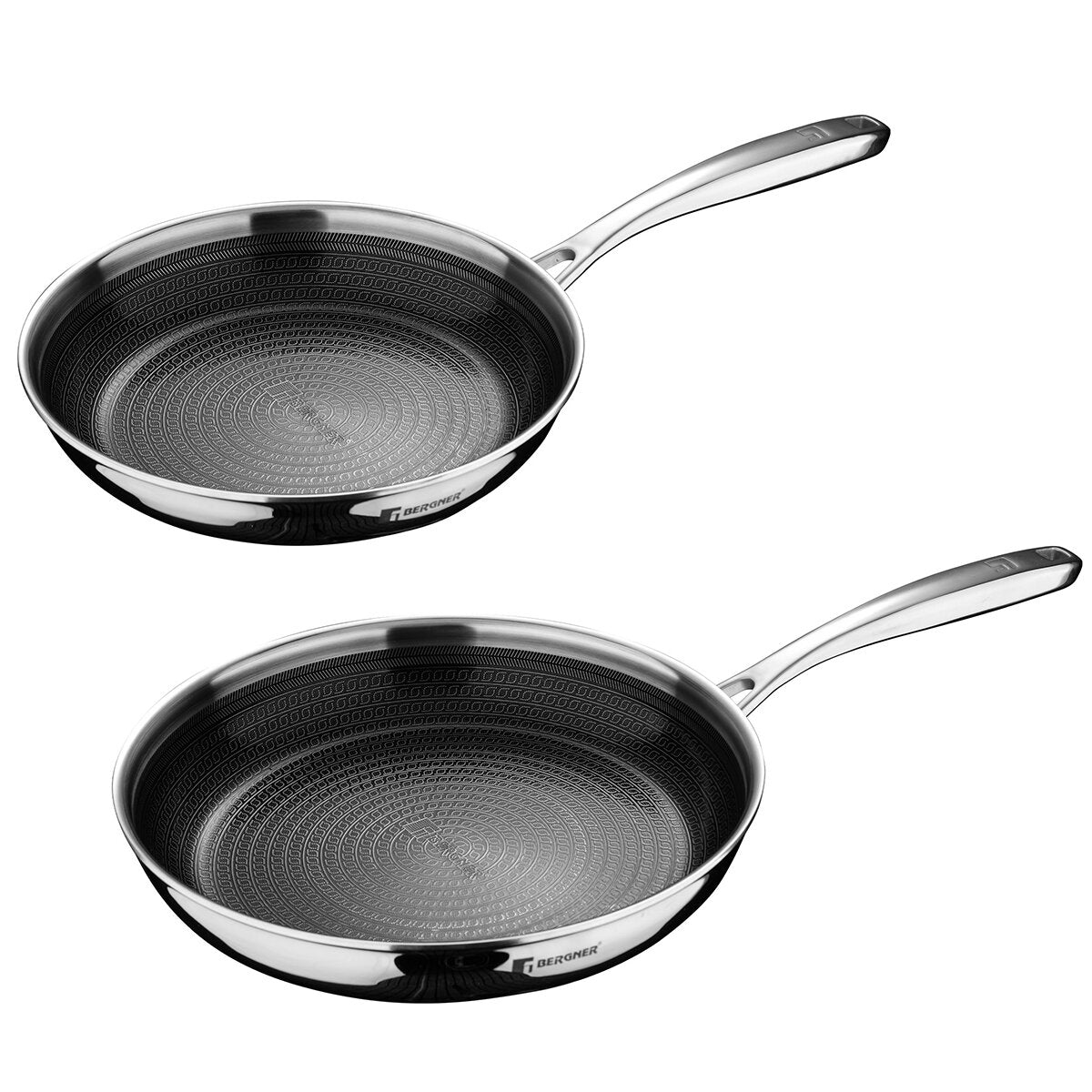 Bergner Giro Cera Tech Frypan Set 24cm & 28cm, Induction Safe, Non-Stick, BG-32633-BK - SuperSaverAU - view 1