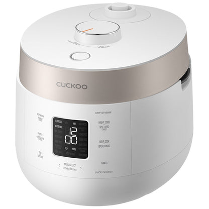 Cuckoo 6-Cup Twin Pressure Rice Cooker CRP-ST0609F, 16 Modes, Smart Tech, Non-Stick Pot