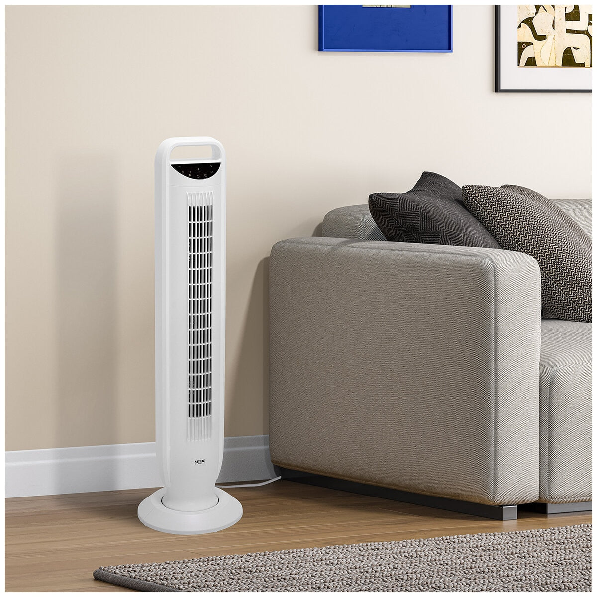 Seville Ultraslim DC Tower Fan EHF10267, 9 Speeds, Quiet, Energy Efficient, Remote Control