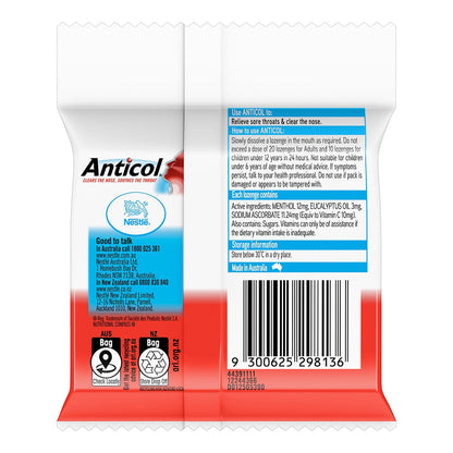 Anticol Throat Lozenge 9x30 Pack, Fast Relief, Vitamin C, Model 12244366