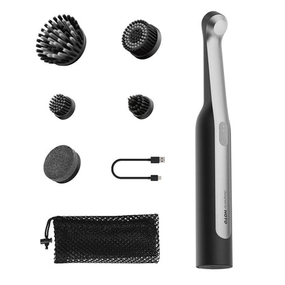 HOTO Wand Cordless Spin Scrubber QWQJA07, 210 Min Runtime, IPX7 Waterproof, 5 Scrub Heads