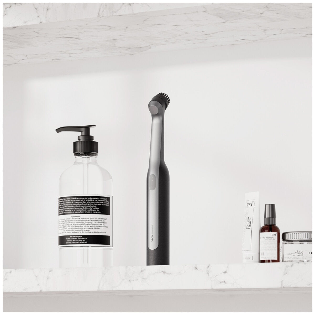 HOTO Wand Cordless Spin Scrubber QWQJA07, 210 Min Runtime, IPX7 Waterproof, 5 Scrub Heads