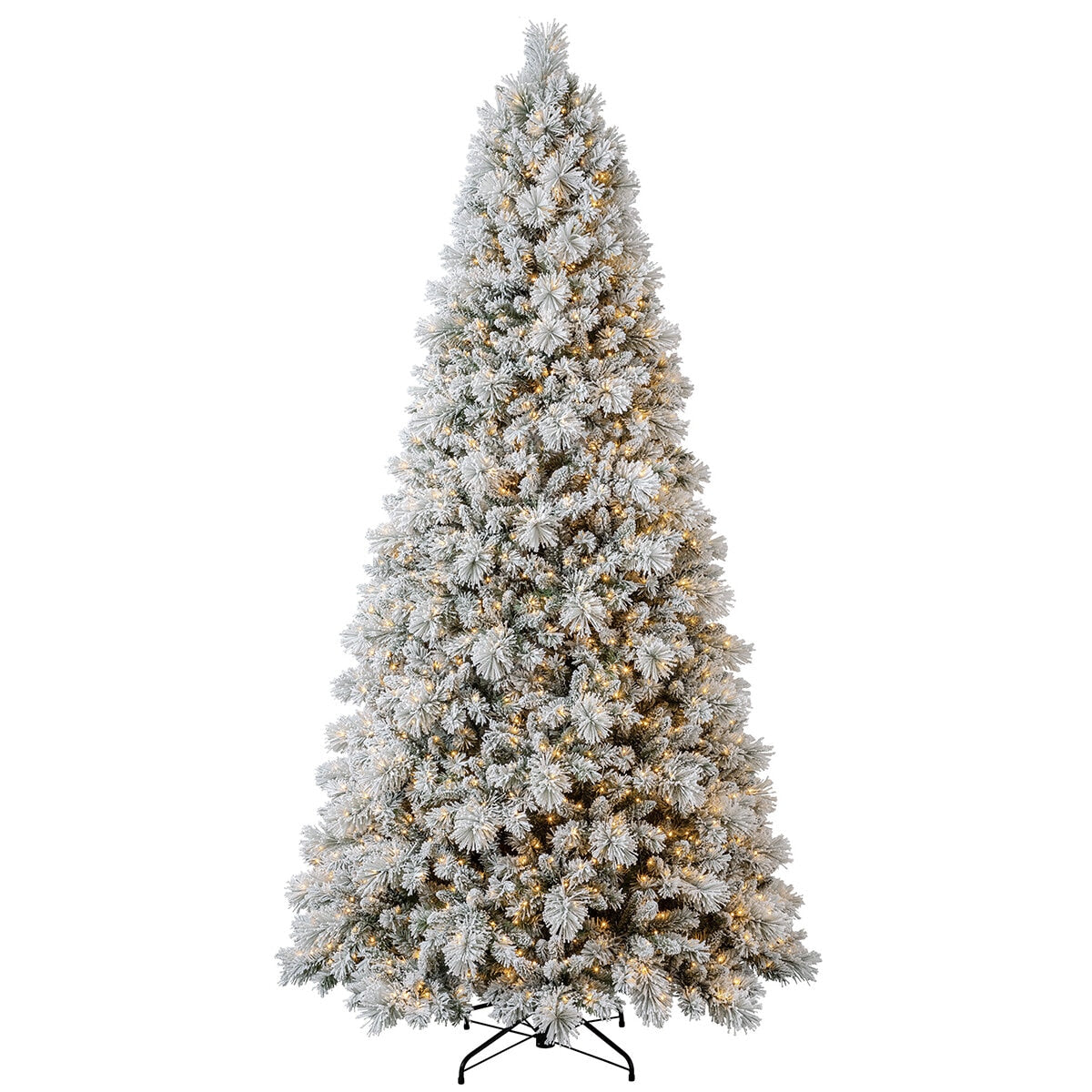 Pre-Lit Glitter Flocked Cashmere Christmas Tree 2.74M TG90M4I61D18, 1,780 LED Lights, EZ Connect