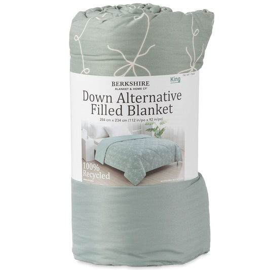 Berkshire Blanket King Green Vine Reversible Eco-Friendly Down Alternative